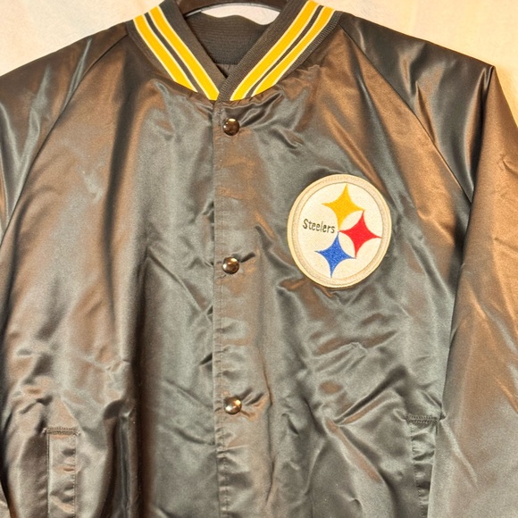 Vintage Pittsburgh Steelers NFL Chalk Line Satin Bomber Jacket - Picture 2 of 9